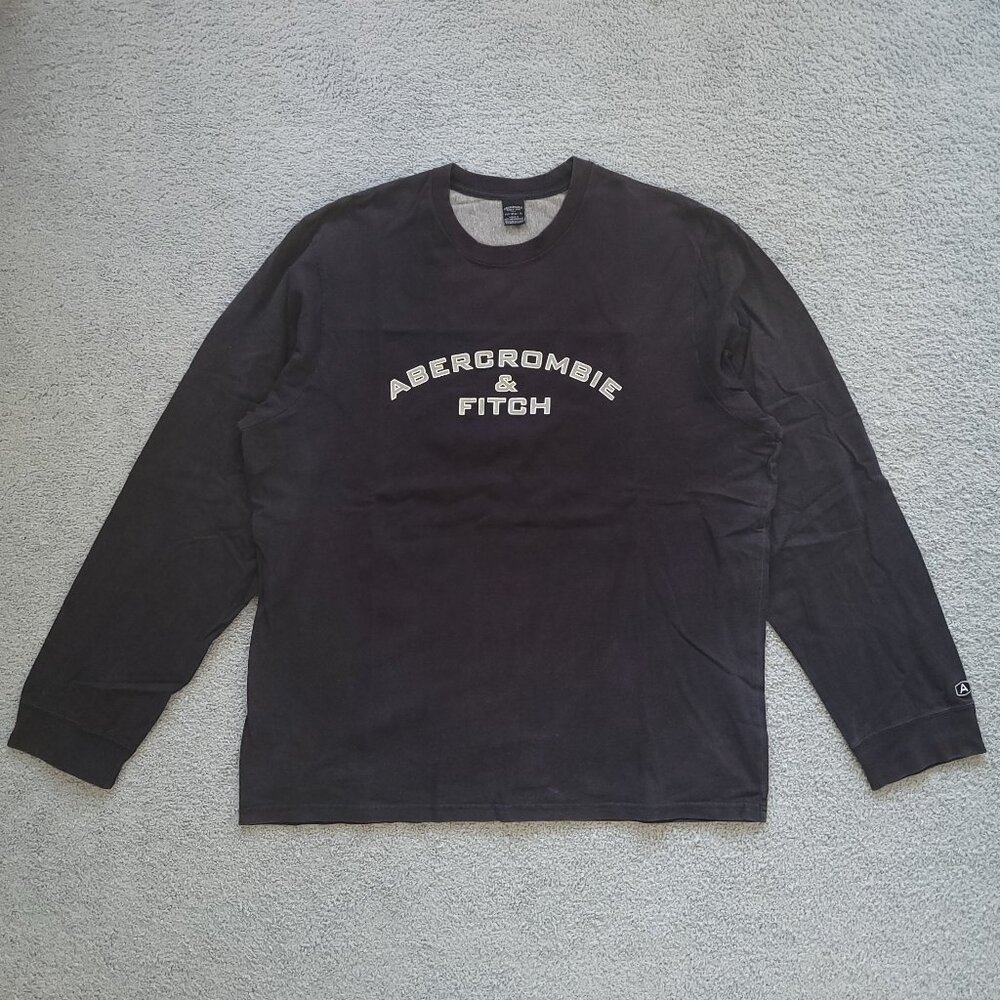 Y2K True Vintage Abercrombie & Fitch Gym Issue Long Sleeve Spellout Tee Size XL